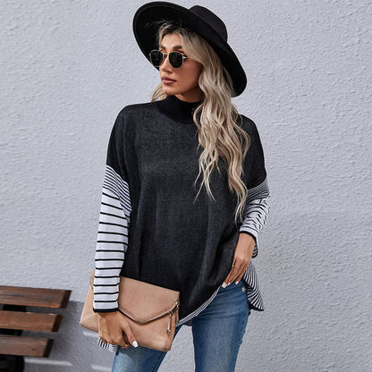 Damen Strickpullover Lässiges Streifenmuster Eveloria