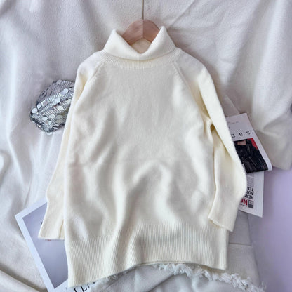 Damen Pullover Cashmere-Mischung Weich Hochkragen Beige - Eveloria
