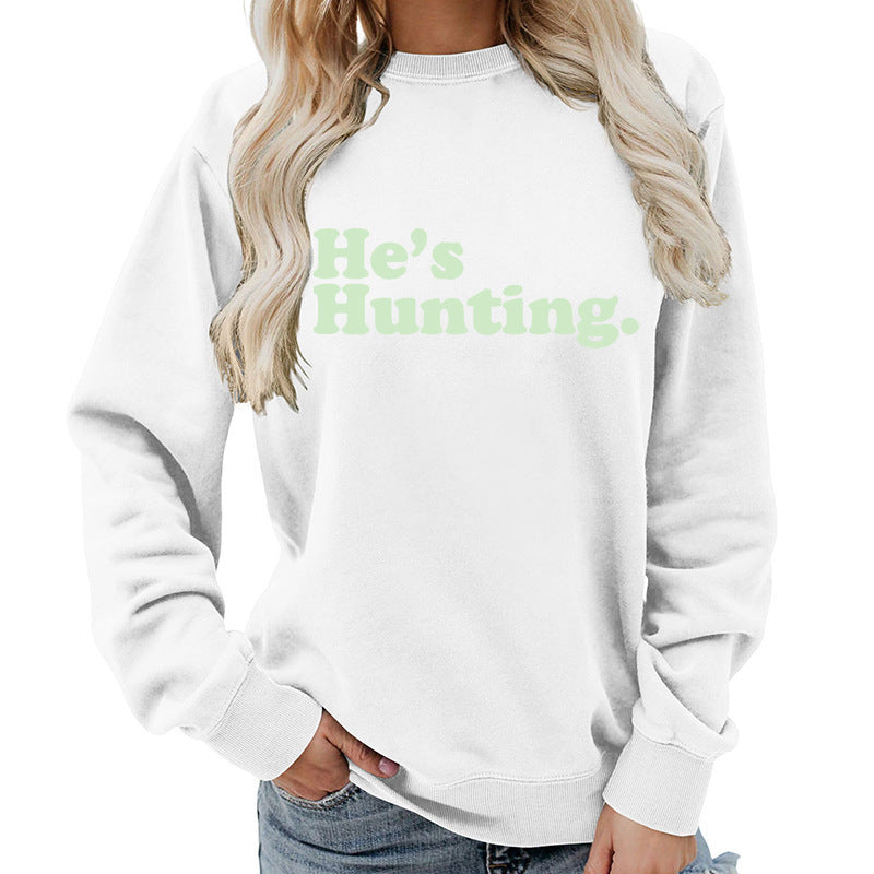 Damen Sweatshirt Lässiger Schnitt Moderner Schriftzug Grau Eveloria