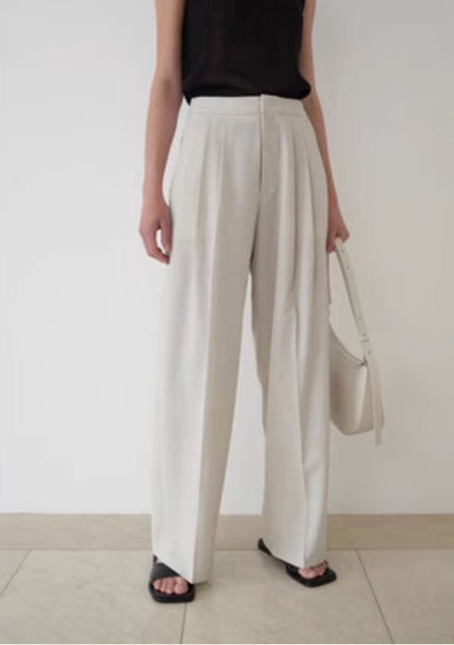 Damen Plissee-Hose Hochgeschnitten Eveloria Elegante