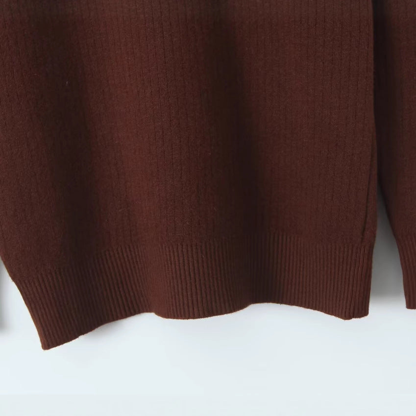 Damen Feinstrickpullover Stehkragen Eveloria