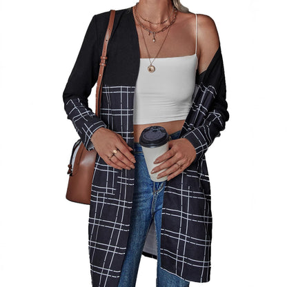 Damen Blazer Längs Karomuster Eveloria
