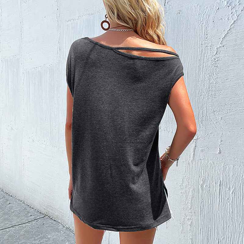 Damen Oberteil mit Cut-Outs und Knotendetails Eveloria