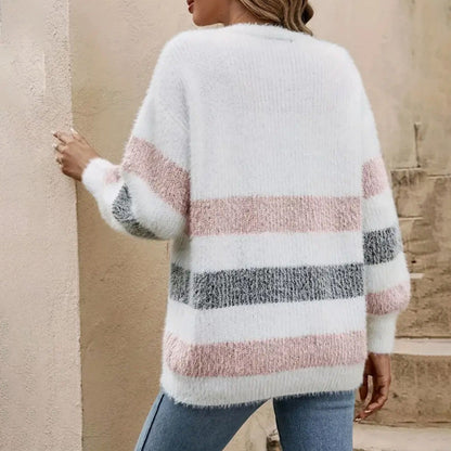 Damen Strickjacke Gemustert Weich Eveloria
