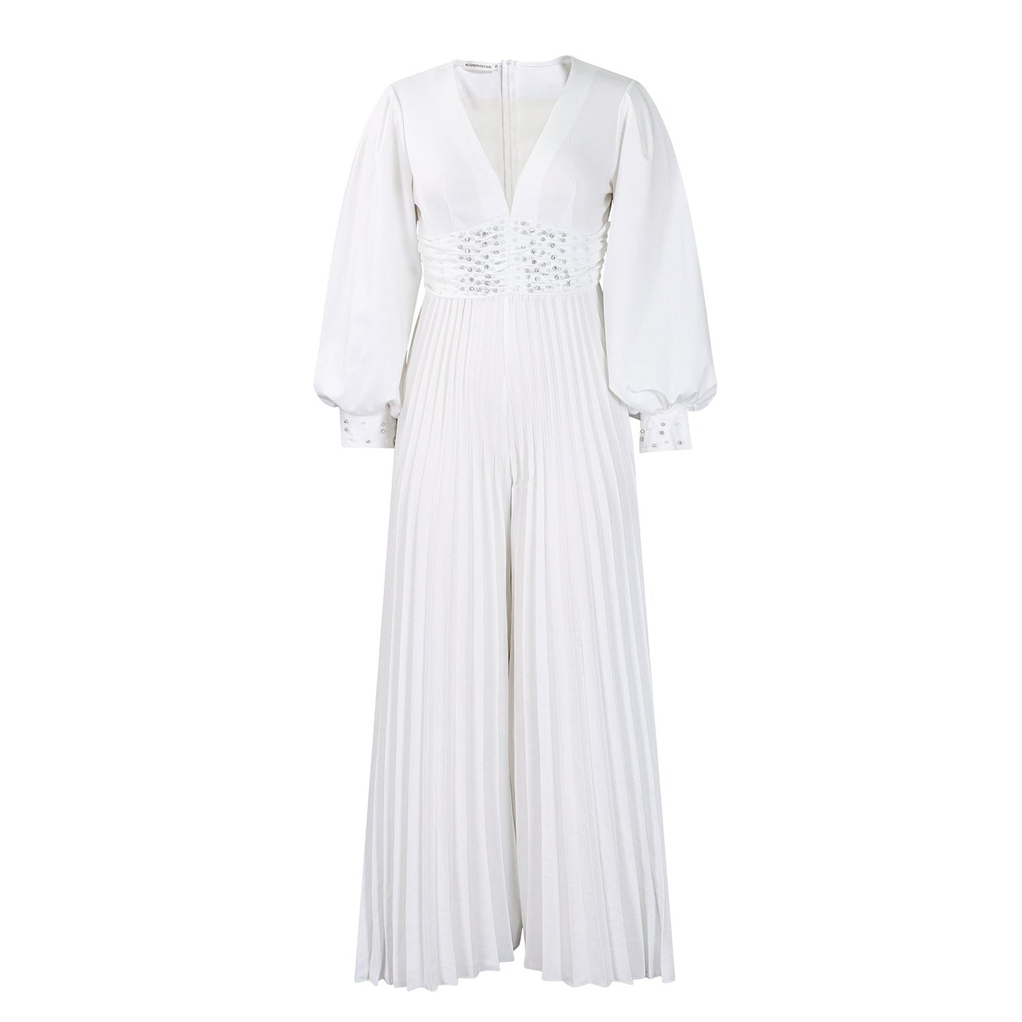 Damen Jumpsuit Plissiert Glitzernd Eveloria