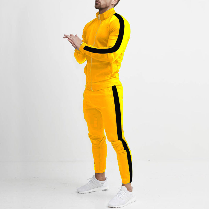 Herren Sportanzug-Set mit Reißverschluss und Streifen Eveloria