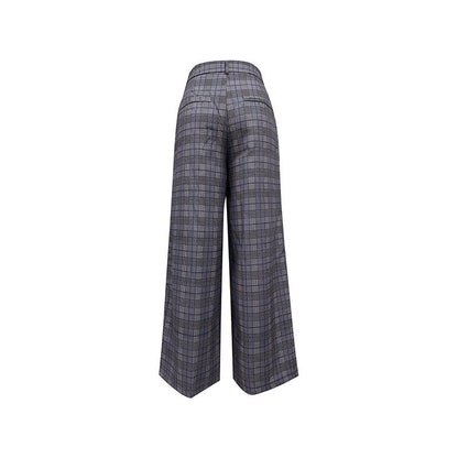 Damen Karierte Weite Hose Eveloria