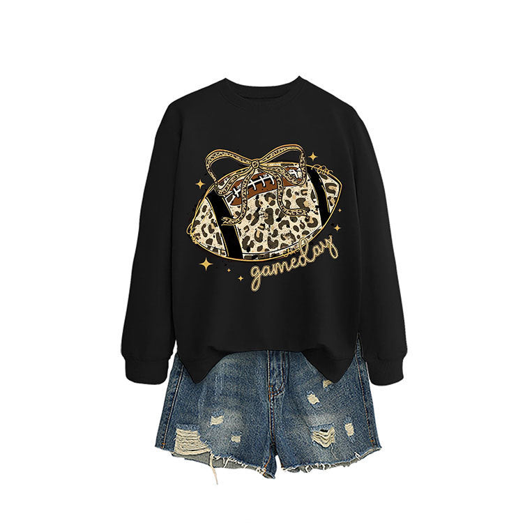 Damen Sweatshirt Sportmotiv Lässig Grau Eveloria