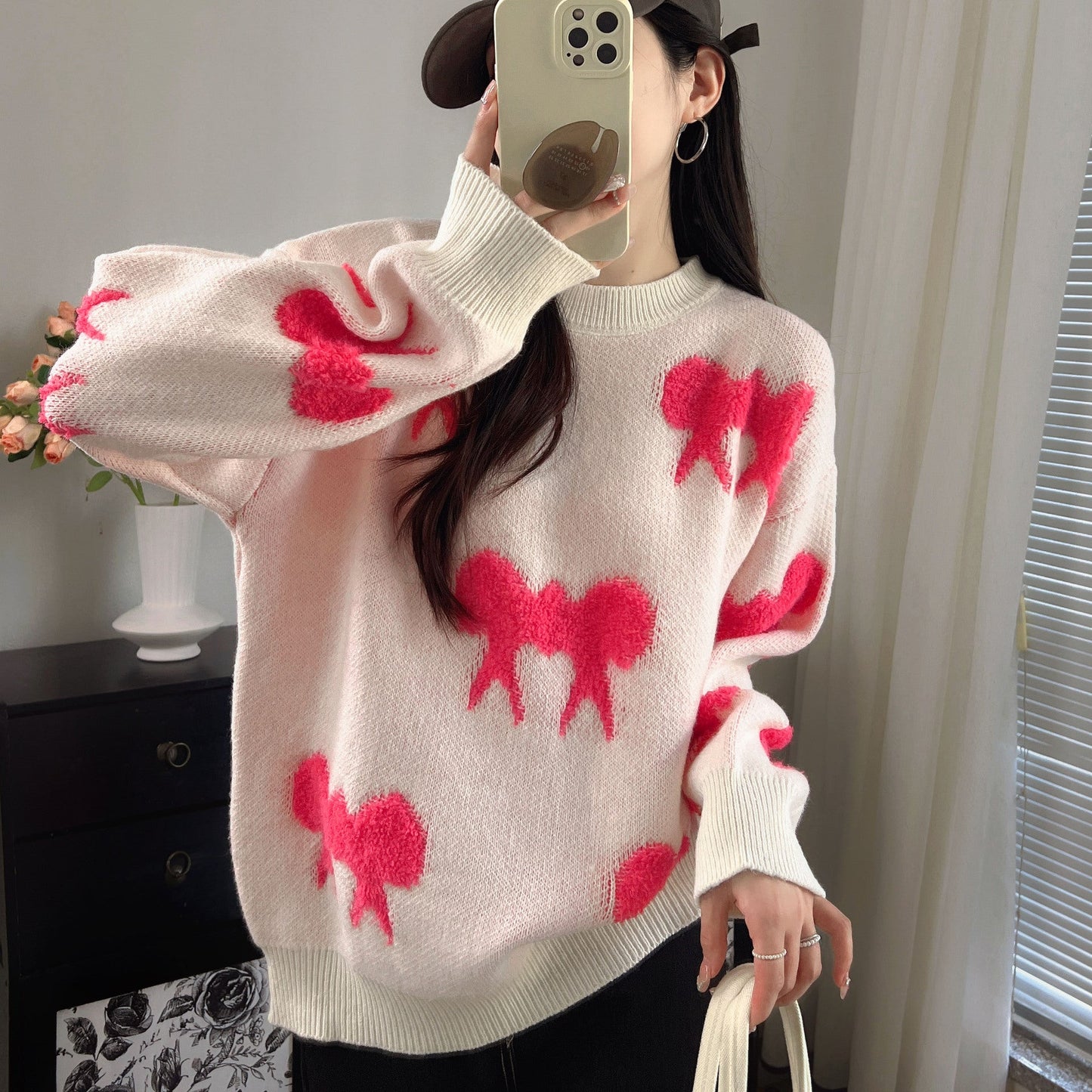 Damen Pullover Gemustert Tiermotiv Lässig Grüün