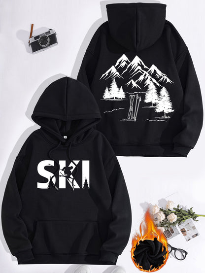 Damen Kapuzenpullover Ski-Design Gemütlich Eveloria