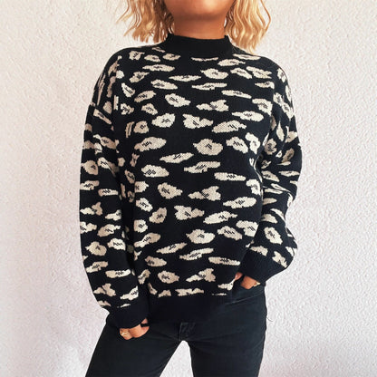 Damen Strickpullover Tiermuster Lässig Eveloria - Eveloria