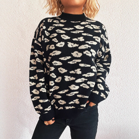 Damen Strickpullover Tiermuster Lässig Eveloria - Eveloria