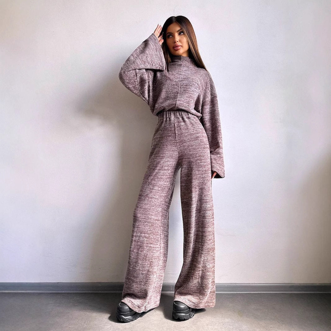 Damen Loungewear Set Weites Rippdesign