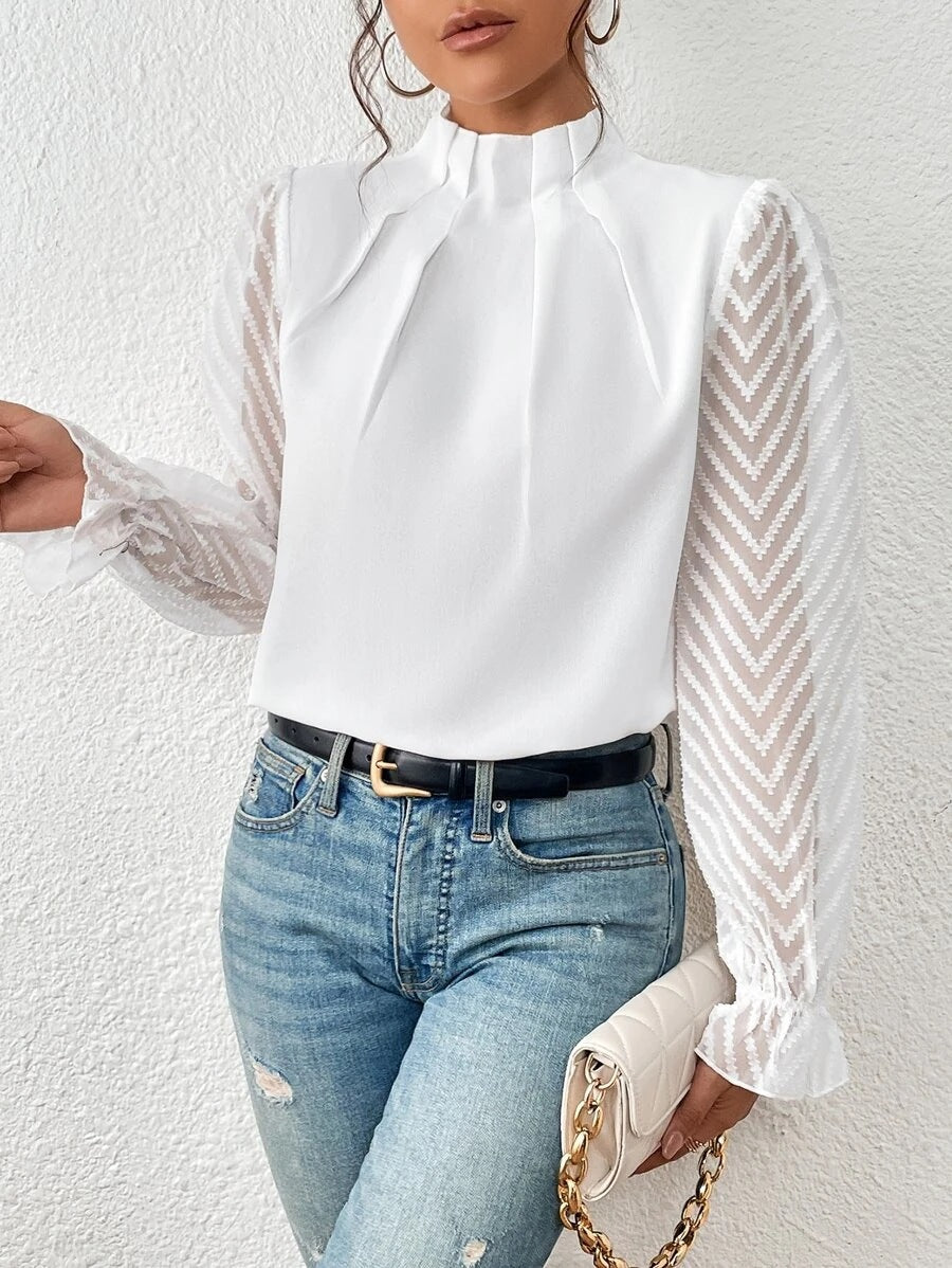 Eveloria Damen Bluse Gemustert
