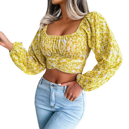Damen Bluse Blumenmuster Eveloria