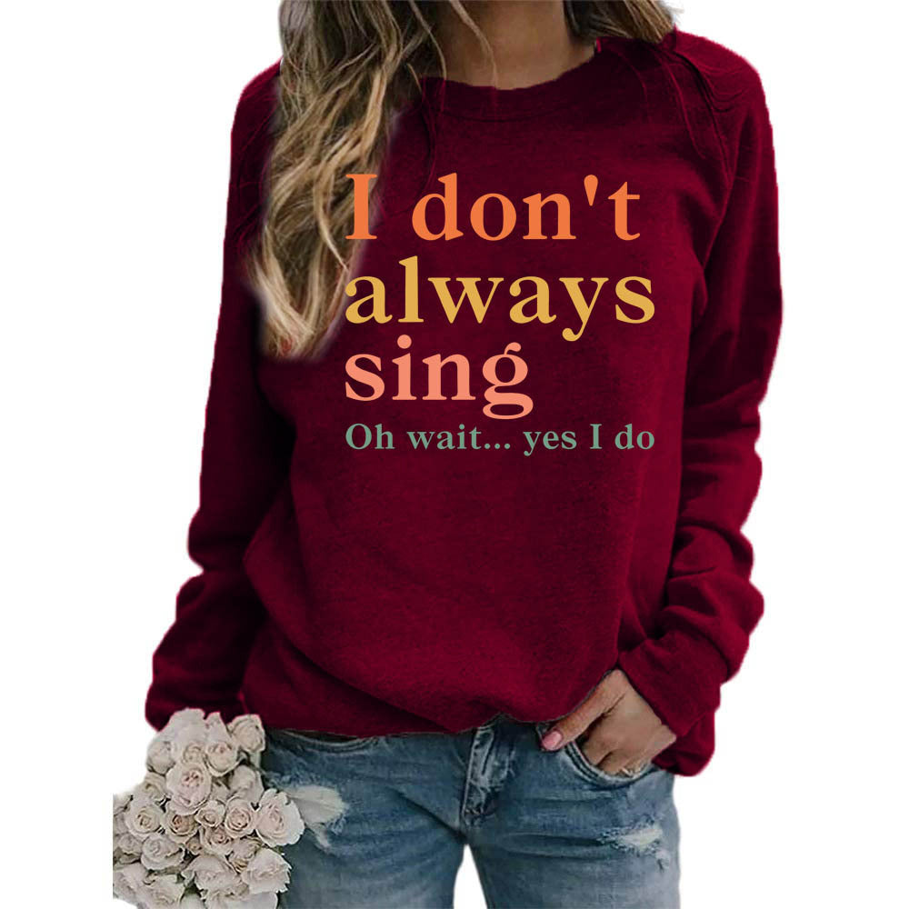 Damen Sweatshirt Bequem Mit Spruch Grau