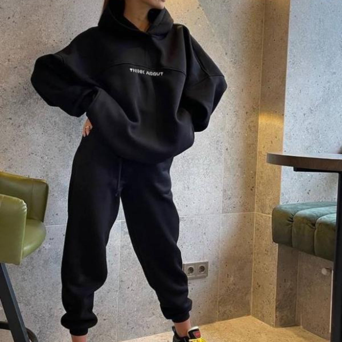 Damen Oversized Loungewear Set Eveloria Sportlich