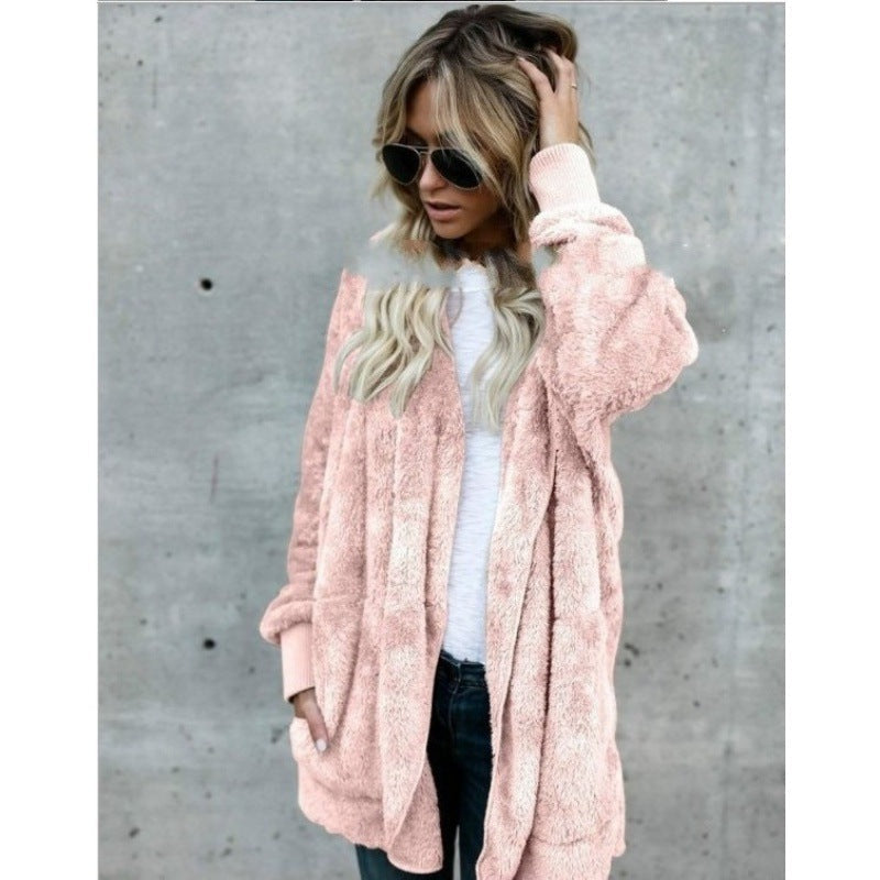 Damen Fleecejacke Weich Innenfutter Taschen Eveloria