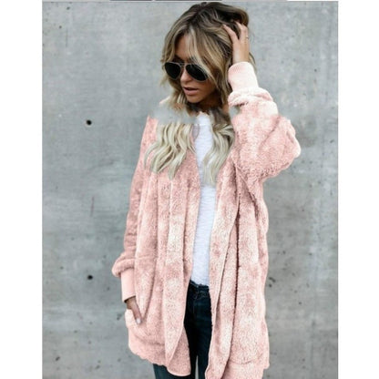 Damen Fleecejacke Weich Innenfutter Taschen Eveloria