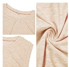Damen Ärmelloses T-Shirt Elegant Schnitt Eveloria
