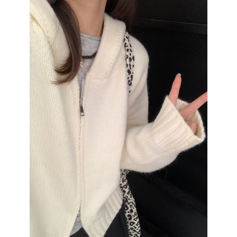 Damen Hoodie-Cardigan Kuschelig Reißverschluss Große Taschen Grau
