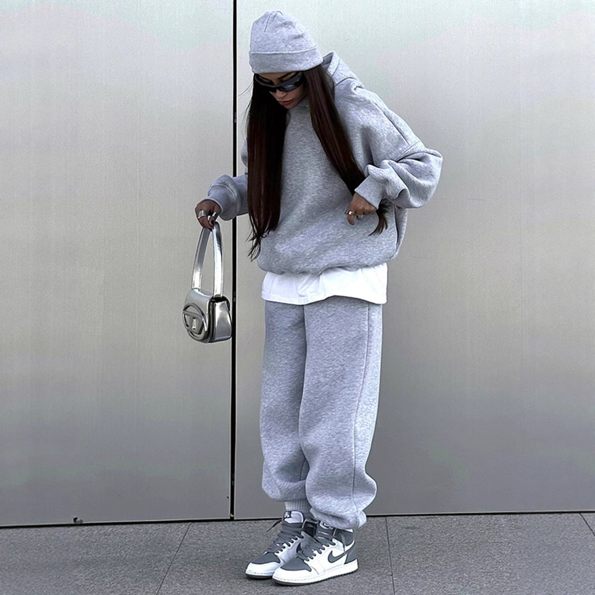 Damen Oversized Sweatshirt Jogginghose Set Eveloria - Eveloria