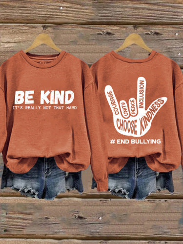 Damen Sweatshirt Positives Motiv Handbemalt Eveloria