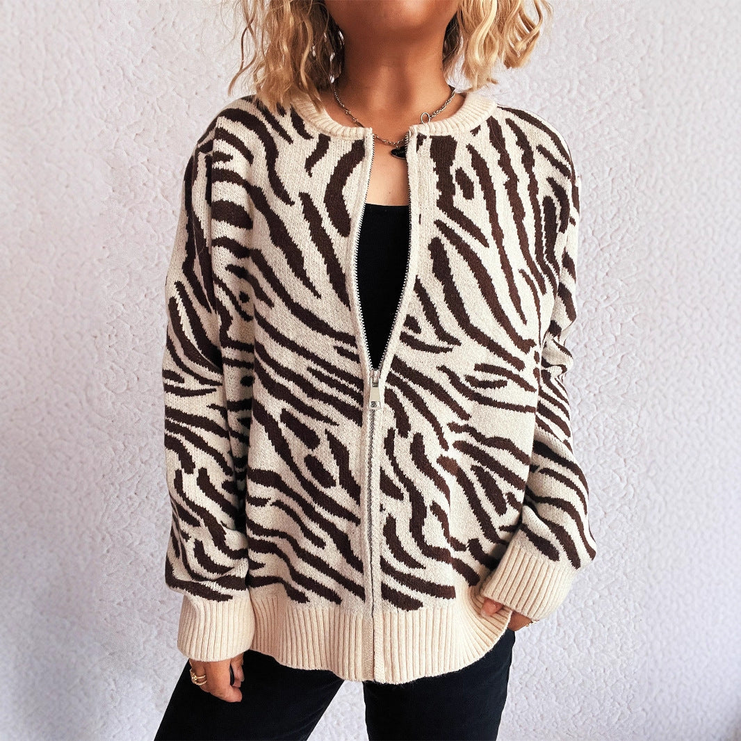 Damen Cardigan Tierdruck