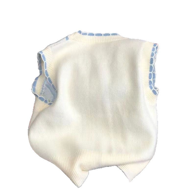 Damen Strickweste Bunt Applikationen