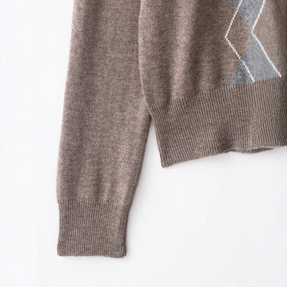 Damen Pullover Rautenmuster Eveloria