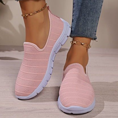 Damen Slip-On Sneaker Atmungsaktives Obermaterial Flexibler Sohle
