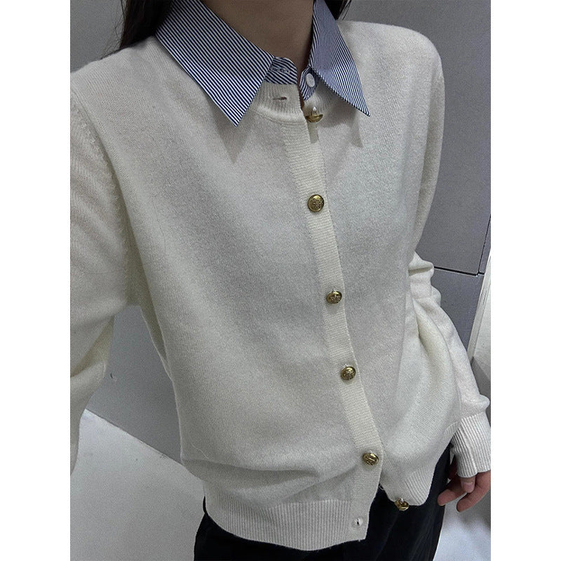 Damen Cardigan mit goldenen Knöpfen Eveloria