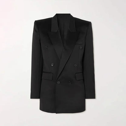 Damen Oversize Blazer Doppelknopf Eveloria