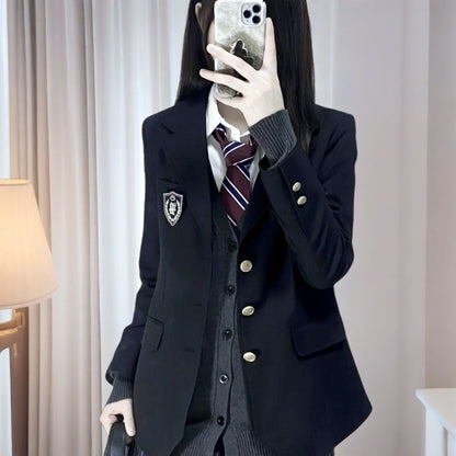 Damen Blazer Schuluniform Eveloria Marineblau
