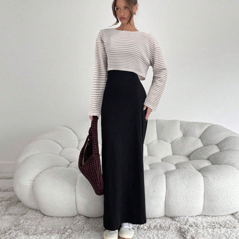 Damen Maxirock Elastischer Bund Eveloria