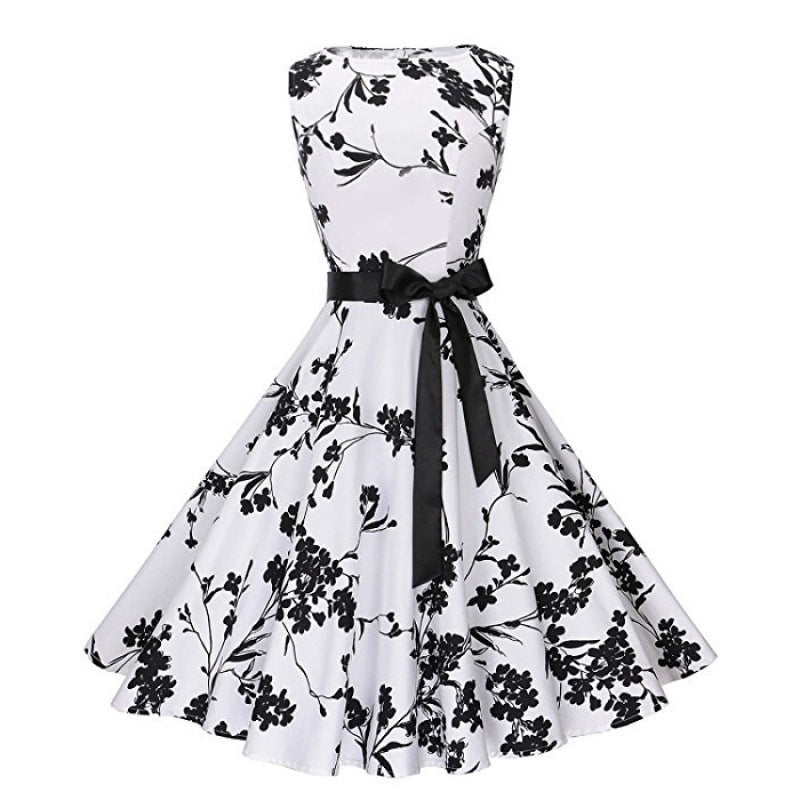 Damen Swingkleid Floralmuster Tailliert Eveloria