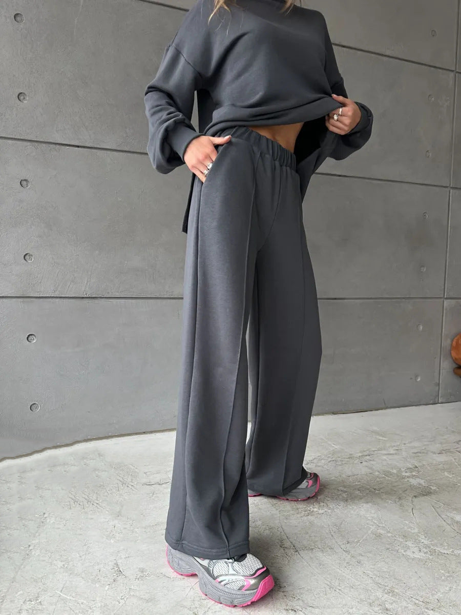 Damen Sweatanzug Elegant Weit Modisch Eveloria