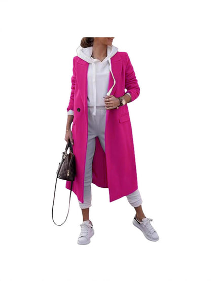 Damen Übergangsjacke Elegant Revers Taschen Eveloria