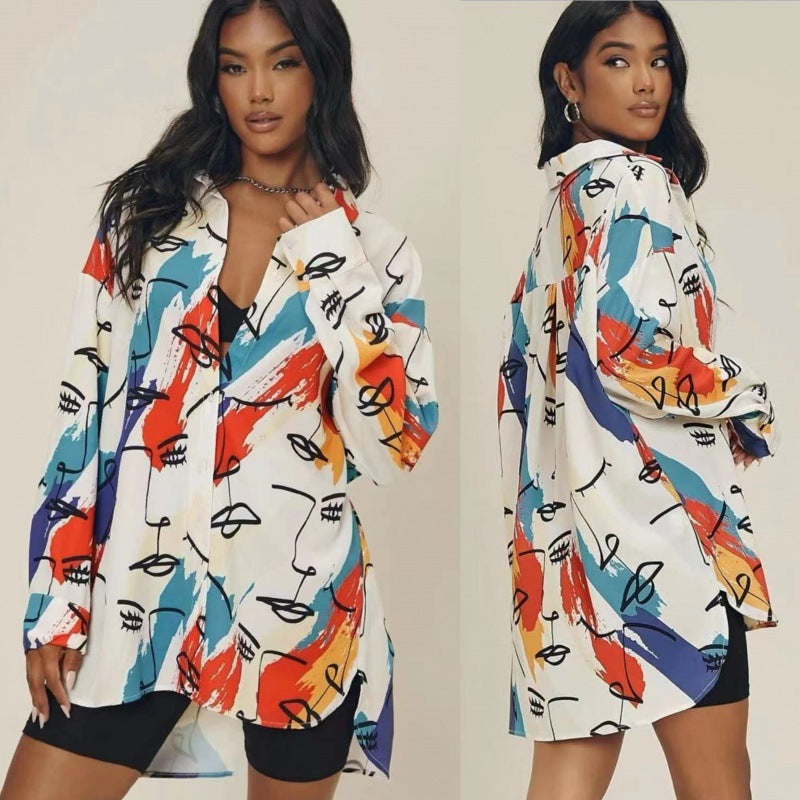 Damen Oversized Bluse Modisch Eveloria - Eveloria