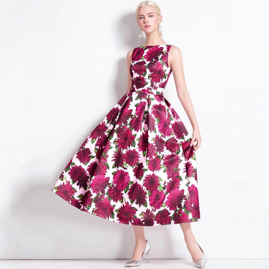 Damen Maxikleid Floral Tailliert Eveloria - Eveloria