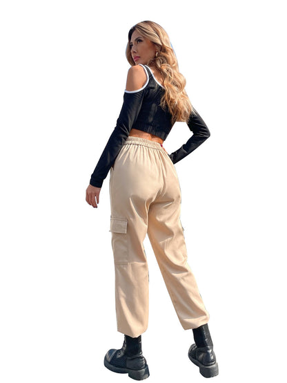 Damen Cargo-Hose Elastisch Bequem Eveloria