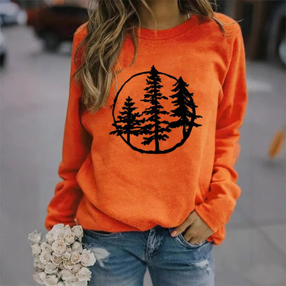 Damen Sweatshirt Cool Naturmotiv Lässiger Schnitt