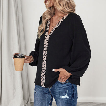 Damen Bluse Tiermuster Lässig Elegantes Design Eveloria