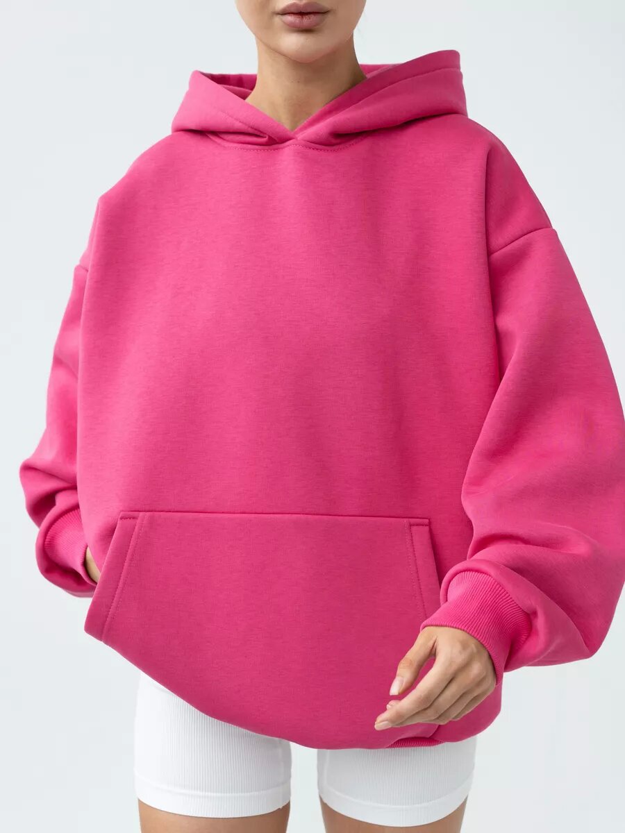 Damen Oversize Kapuzenpullover Baumwollmix Eveloria