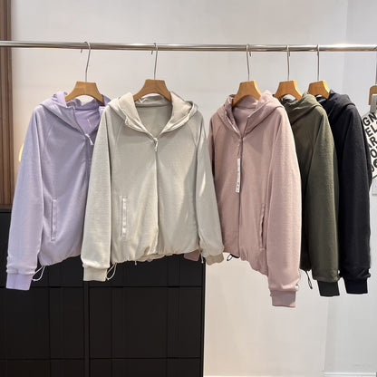 Damen Fleecejacke mit Kapuze Eveloria