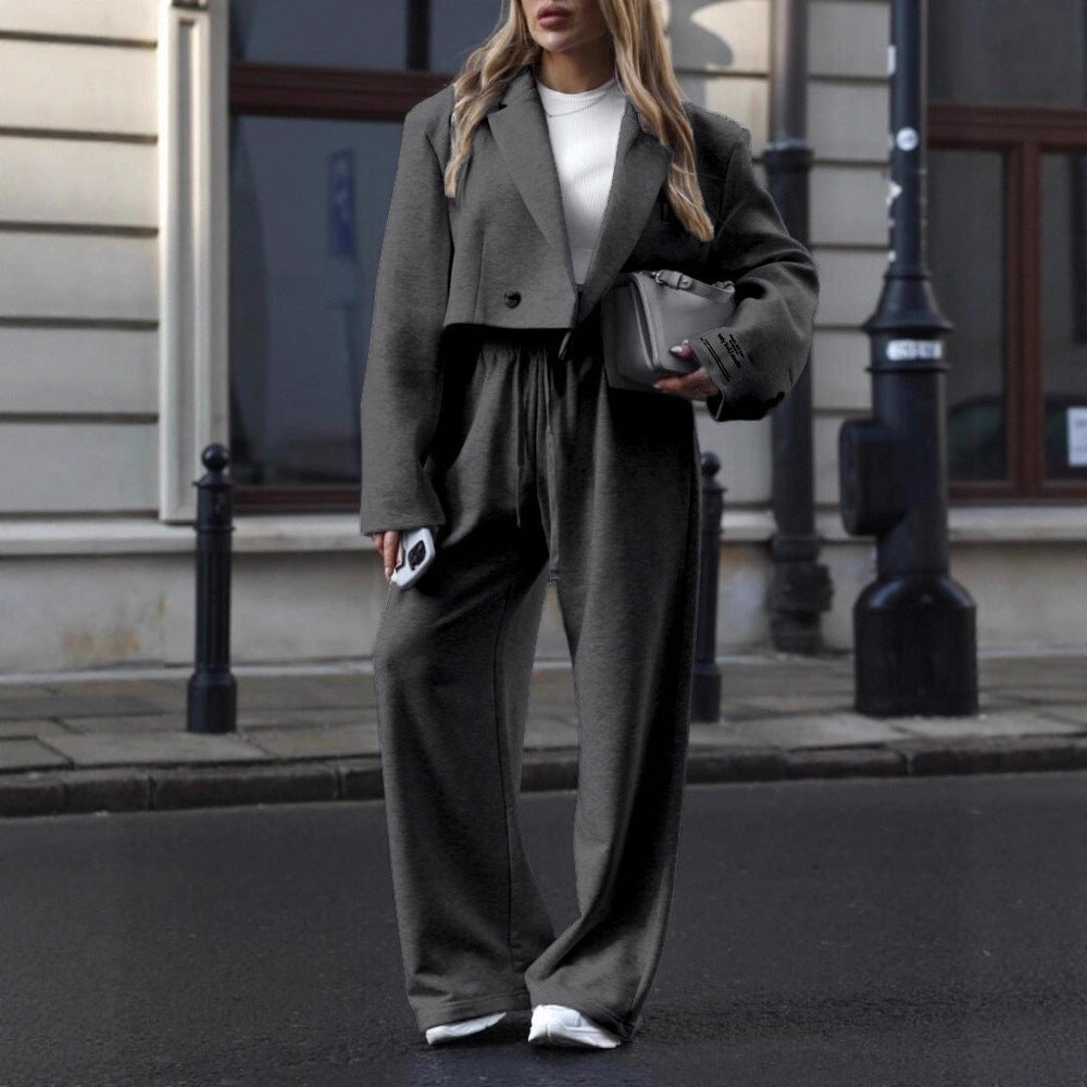 Damen Oversized Anzug Elastischer Bund Eveloria