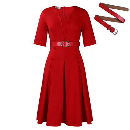 Damen Kleid mit schwingendem Rock und Taillenoberteil Eveloria