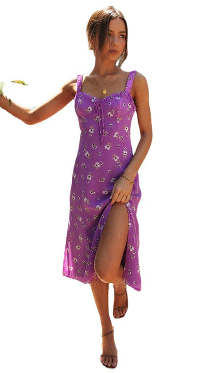 Damen Sommerkleid Eveloria Leichtes Baumwollkleid Weiße Farbe