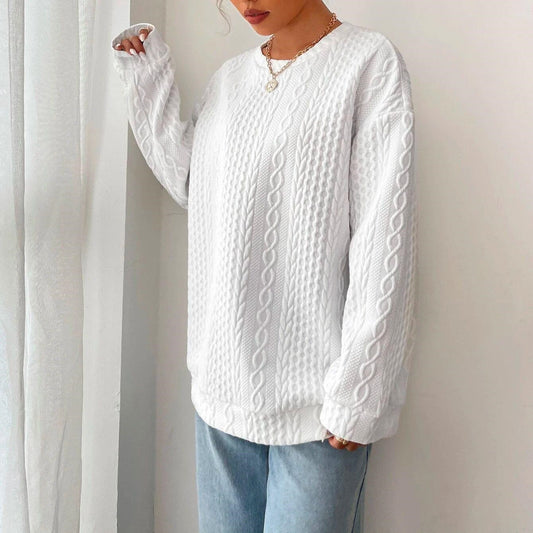 Damen Strickpullover Struktur Optik Lässig - Eveloria