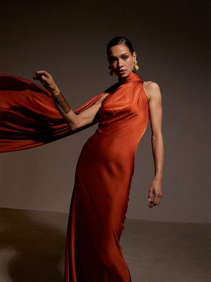 Damen Abendkleid Schulterfrei Fließend Eveloria